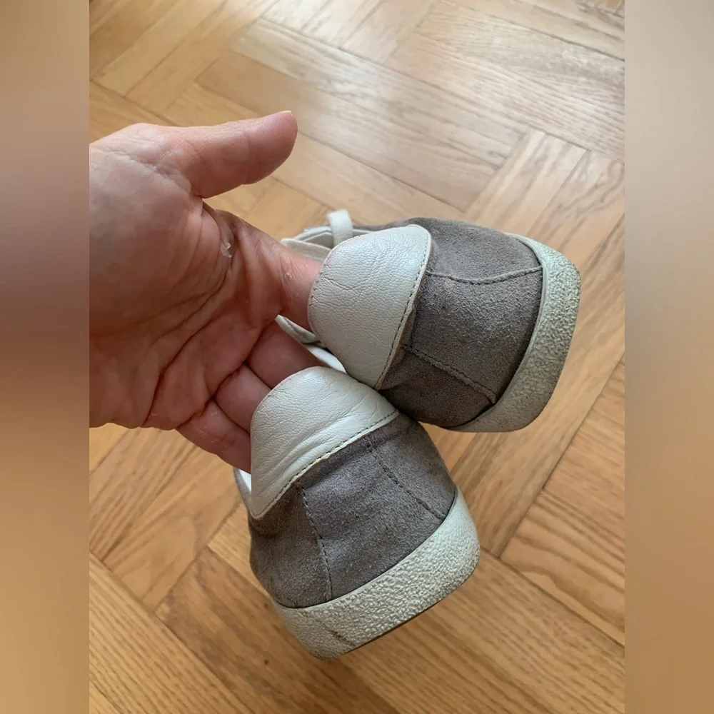 Zara - Grey Leather Sneakers - size 8/39 - Picture 8 of 12